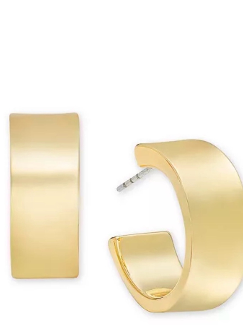 On 34th Gold-Tone 1Pc. Set Small Color Block Hoop Earrings